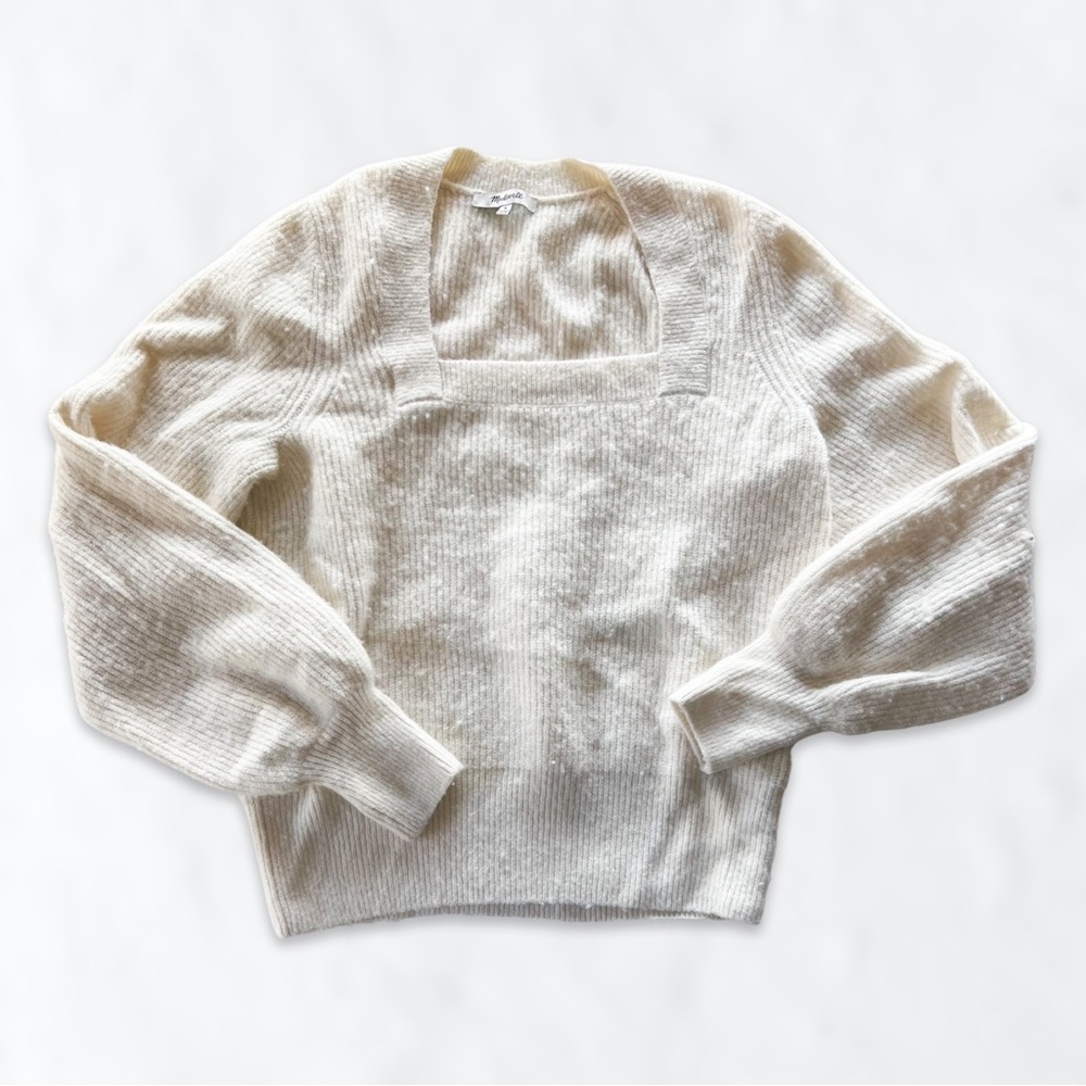 Madewell Melqood Square Neck Sweater